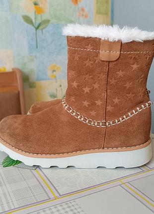 Детские замшевые сапожки clarks crown piper р. 29,5-19-19,5 см.