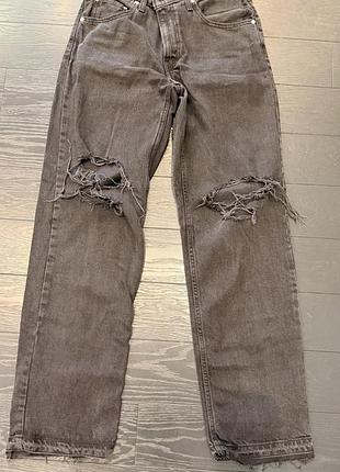 Чорні джинси levi’s silvertab ’94 baggy з рваними колінами, w28 l31