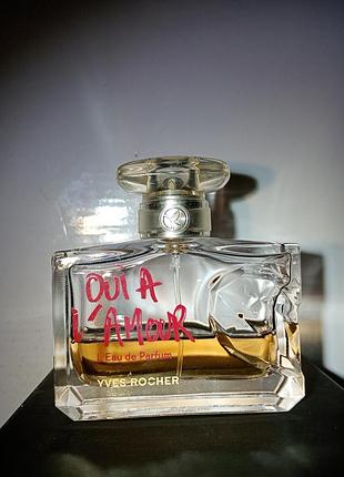 Жіноча парфумована води yves rocher oui à l'amour. 
код / артикул: p723  об'єм: 50 ml — 1.6 fl. oz. (50 мл)  
made in france (зроблено у франції)