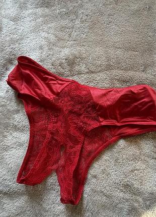 Трусики жіночі victoria’s secret з відкритим доступом червоні розмір xs