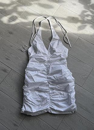 Коротка жіноча сукня zara біла