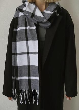 Женский шарф в клетку without plaid black