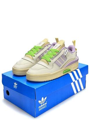 Adidas forum mod low cream lilac lime