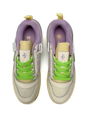 Adidas forum mod low cream lilac lime 3