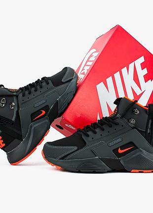 Nike huarache acronym "black/orange 7