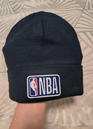 Шапка-біні nba / баскетбольна шапка з підворотом (one size)