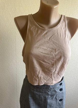 Бежева майка zara 🤎 3
