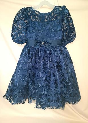 Изысканное праздничное, новогоднее, карнавальное платье badgley mischka kids, размер 6x (6-7 лет)
