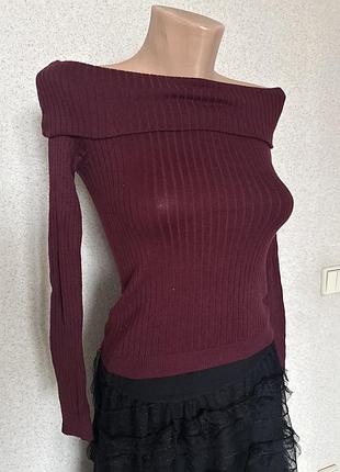 Світшот лонг кольору марсала від h&m розміру xs/s