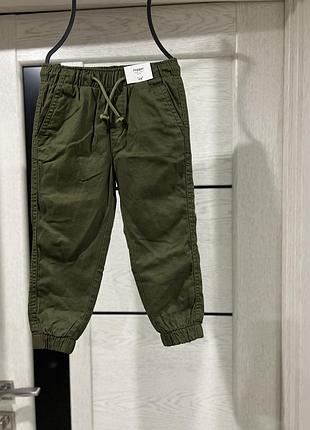 Джогери карго для хлопчиків h&m утеплені, хакі, розмір 98