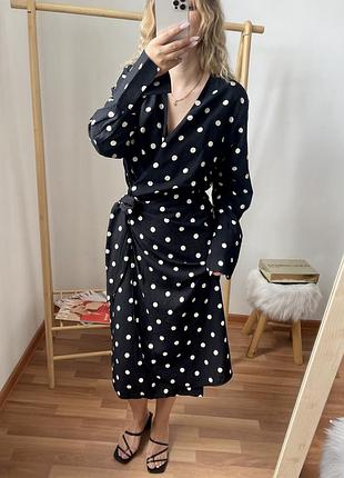 H&m сукня міді в горошок