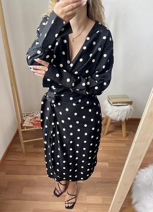 H&m сукня міді в горошок 3