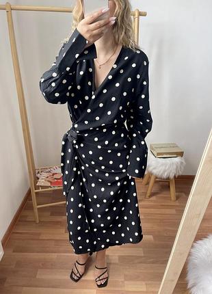 H&m сукня міді в горошок 4