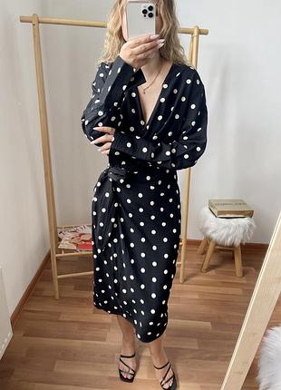 H&m сукня міді в горошок 6