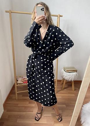 H&m сукня міді в горошок 5