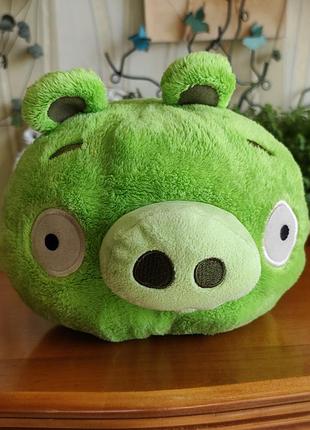 Мягкая игрушка angry birds зеленая свинка minion pig / angry birds rovio plush