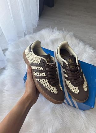 Кеды кожаные коричневые адидас adidas шокорладные бежевые сетка кроссовки