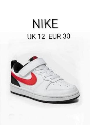 Кожаные кроссовки бренда nike court borough low made in indonesia u9 12. eur 30