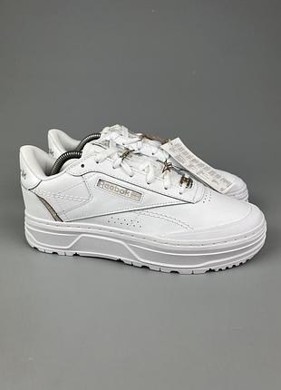 Шкіряні кросівки reebok club c double geo оригінал