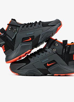 Nike huarache acronym "black/orange" 7