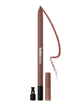 Контурний олівець для губ huda beauty lip contour 2.0 у відтінку warm brown, 0,5г