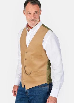 Чоловічий преміум жилет peter christian biscuit beige moleskin waistcoat (англія)