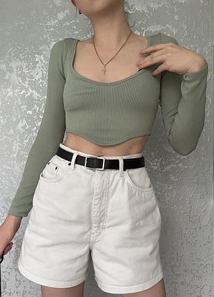 Жіночий кроп топ zara з довгим рукавом, розмір: xs-s