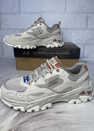 Жіночі, шкіряні, осінні кросівки *skechers d'lites hiker*