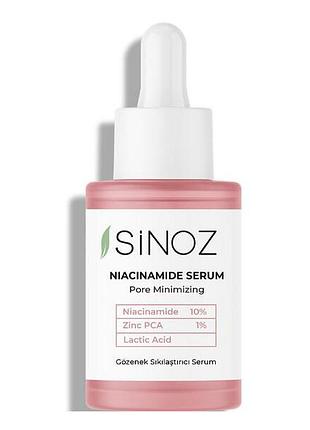 Сироватка для обличчя sinoz з ніацинамідом pore minimizing 30 мл