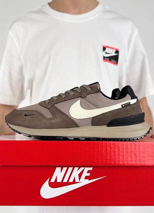 Термо кросівки nike phoenix waffle gtx brown beige black