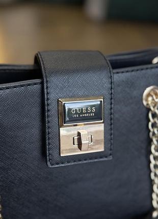 Сумка guess чорна з екошкіри 4