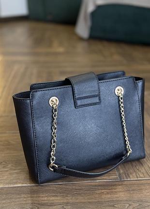 Сумка guess чорна з екошкіри 2