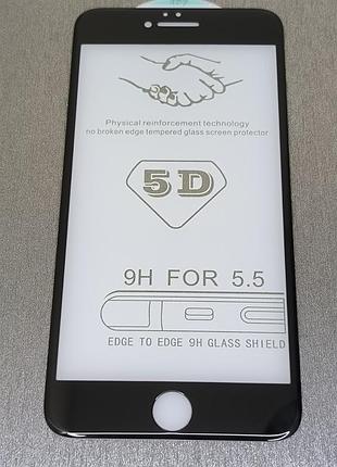 Защитное стекло 3d для iphone 6s plus / 6 plus premium glass, black