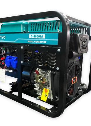 Дизельный генератор invo d-8000ea, 7,5/8квт, 230в