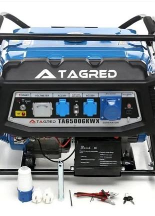 Бензиновый генератор tagred ta6500gkwx (6 квт, медная обмотка, avr, электростартер)