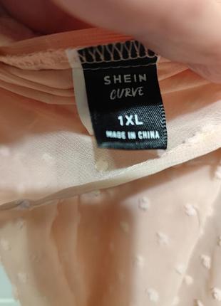 Топ жіночий shein curve персиковий 1xl