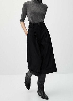 Брюки кюлоти massimo dutti з вовною