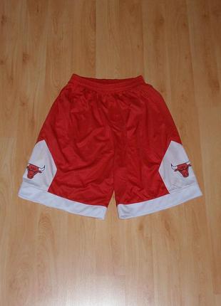 Красные баскетбольные спортивные шорты jordan chicago bulls nba basketball dri-fit short training original l-xl-xxl(2xl) nike x jordan
