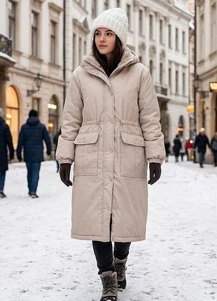 Пальто пуховик тепле розмір xl -2xl (50-52)