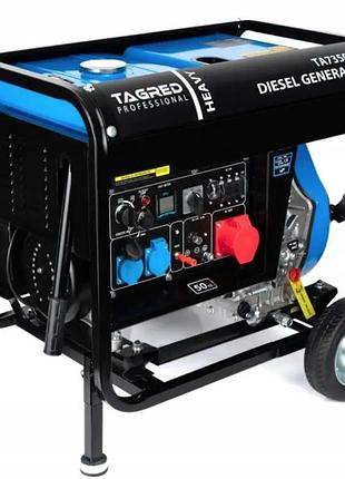 Дизельный генератор tagred ta7350td 5 квт (380в / 220в до 3.3 квт, медь, ats, avr, свеча накаливания)