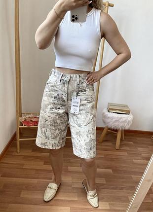 Zara baggy джинсові шорти 4