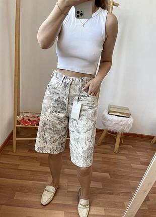 Zara baggy джинсові шорти 7