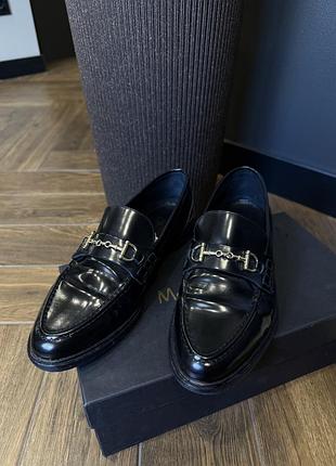 Лофери жіночі шкіряні massimo dutti чорні, 37р (24см)