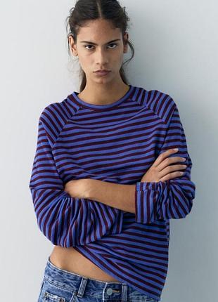 Красивый трикотажный синий лонгслив в бордовую полоску pull &amp; bear
⚡⚡⚡⚡⚡⚡⚡⚡⚡⚡⚡⚡⚡⚡⚡⚡