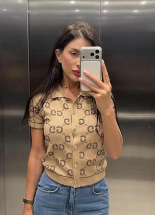 Жіноче поло gucci з коротким рукавом
