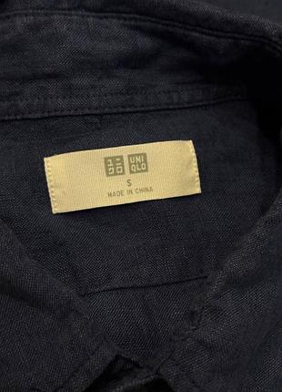 100% льняная рубашка uniqlo 4