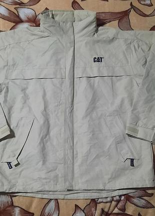 Чоловіча куртка вітровка cat caterpillar х clique (розмір l/xl) — стан нової!