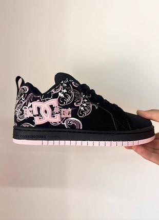 Кеды женские dc court graffik black pink sabbath