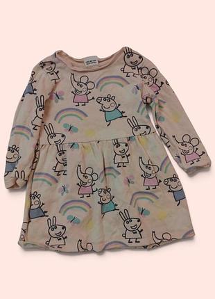 Тепла сукня з героями peppa pig свинка пеппа