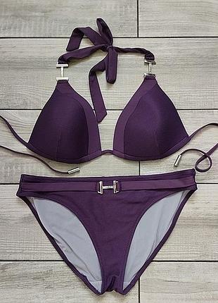 Calvin klein ribbed halter bikini купальник